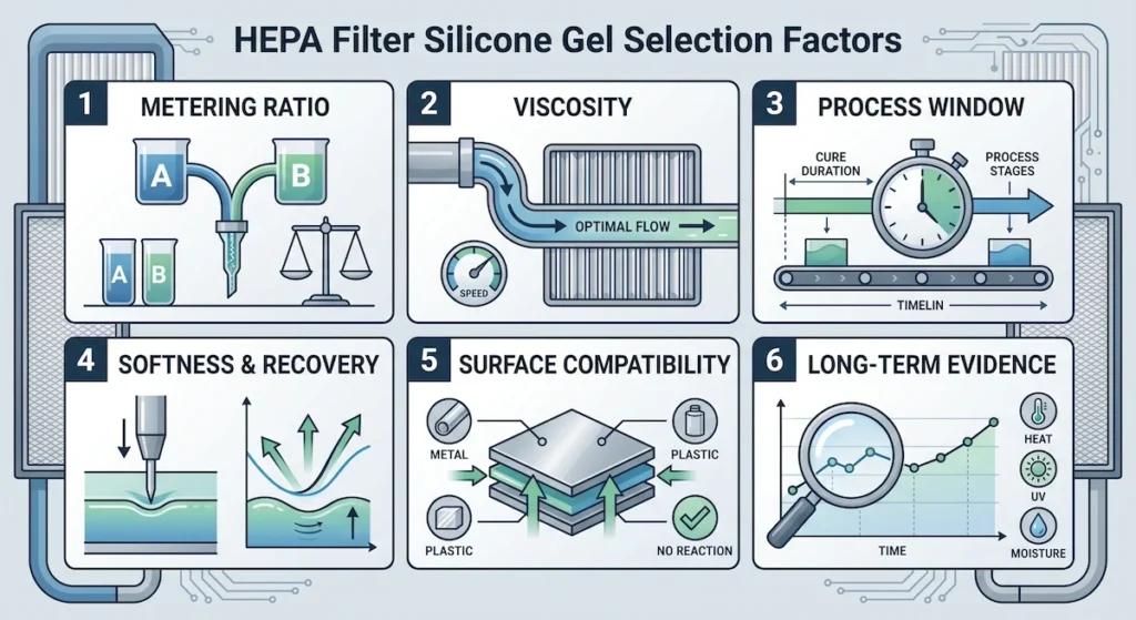 HEPA Filter Silicone Gel Selection Factors