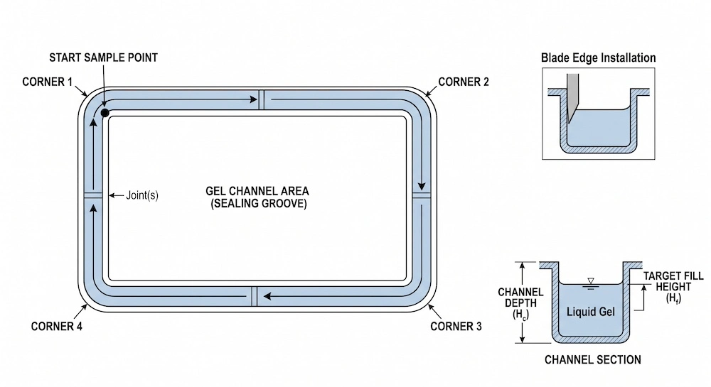 HEPA Gel Channel Filling and Inspection Points