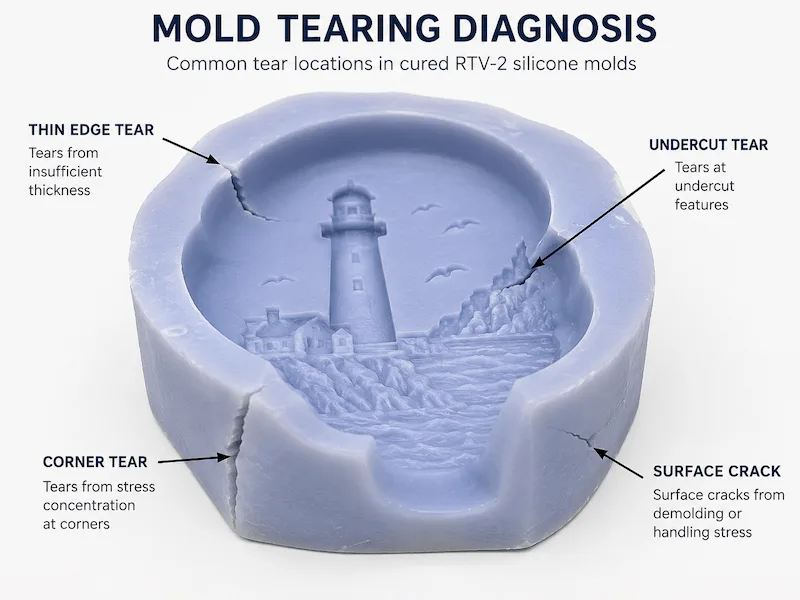 Mold Tearing Location Diagnosis