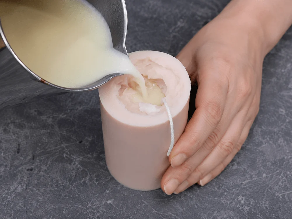Pour Melted Wax