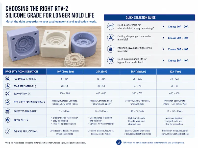 Silicone Grade Selection Matrix