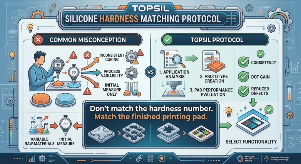 TOPSIL SILICONE HARDNESS MATCHING PROTOCOL