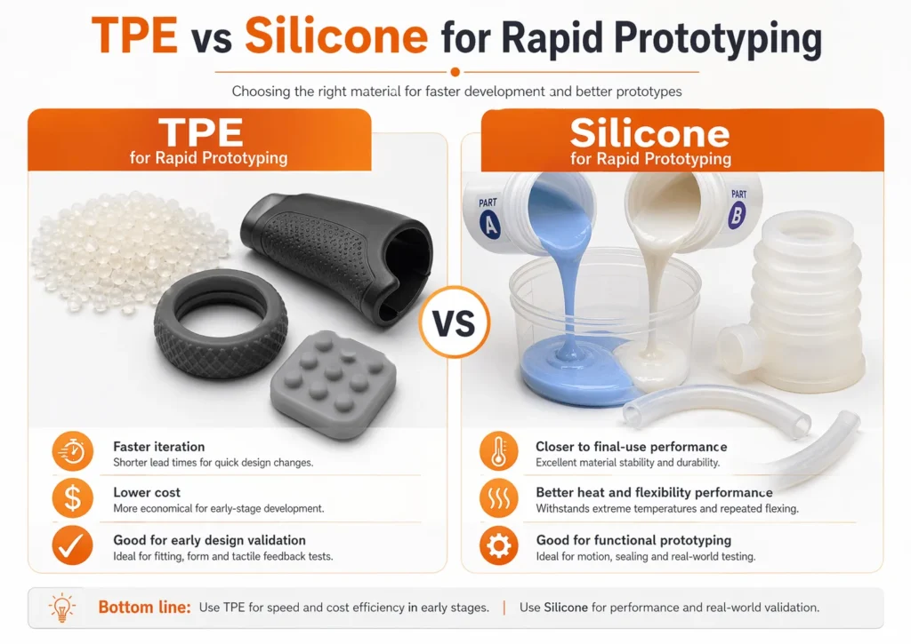 TPE против силикона для быстрого прототипирования