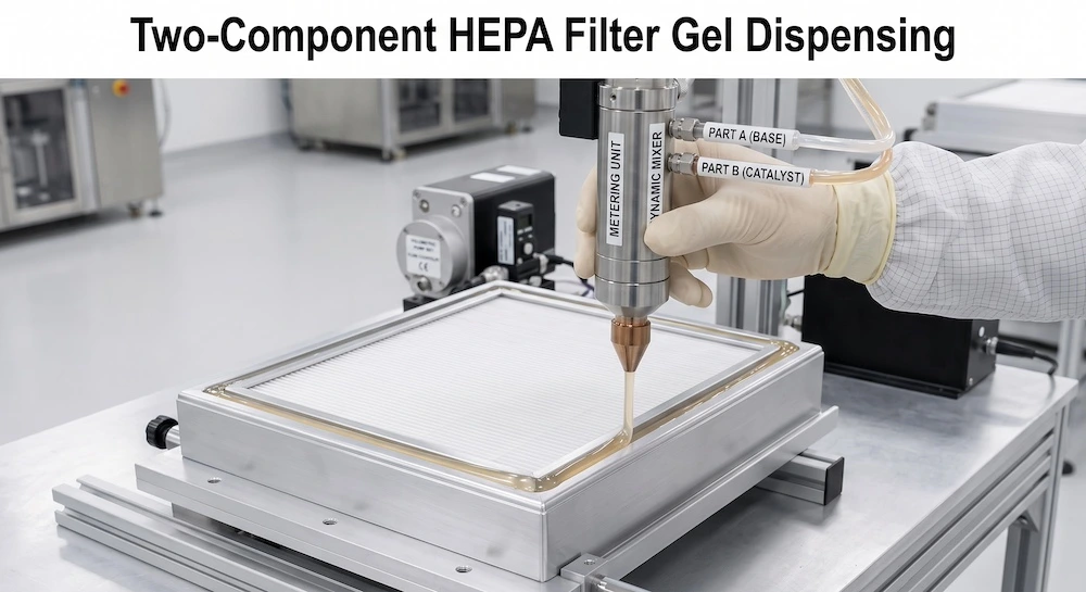 Two-Component HEPA Filter Gel Dispensing