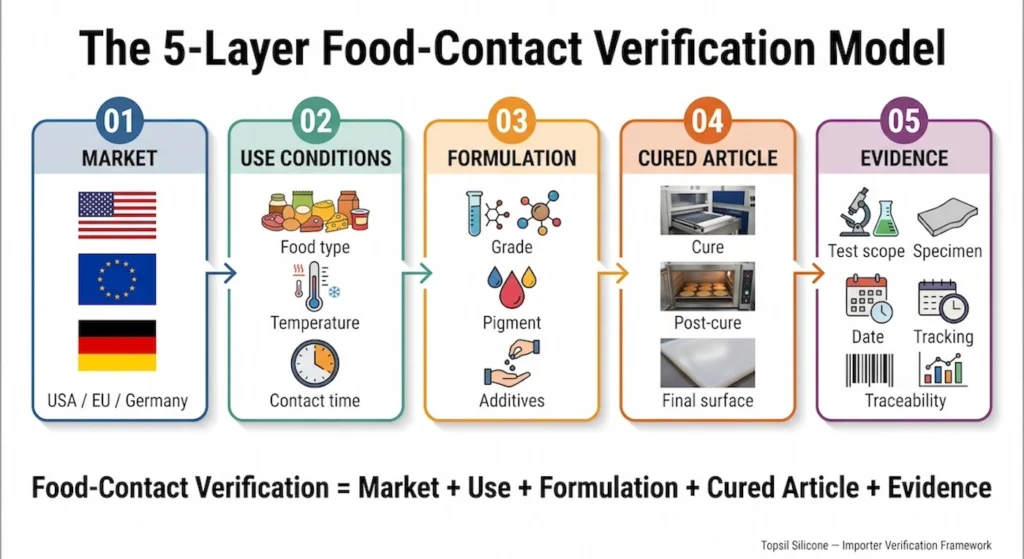 five-layer food-contact silicone