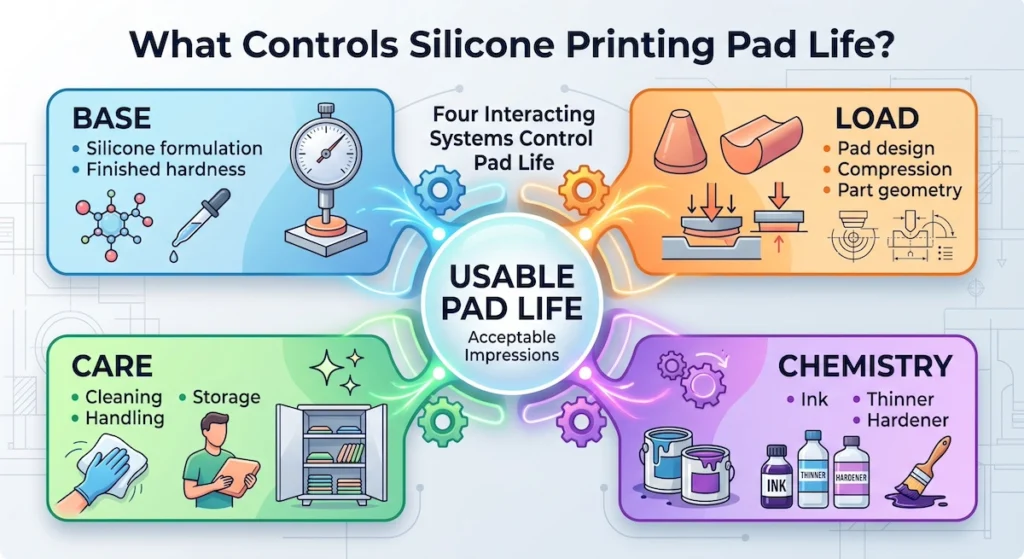four factors controlling silicone pad printing pad life