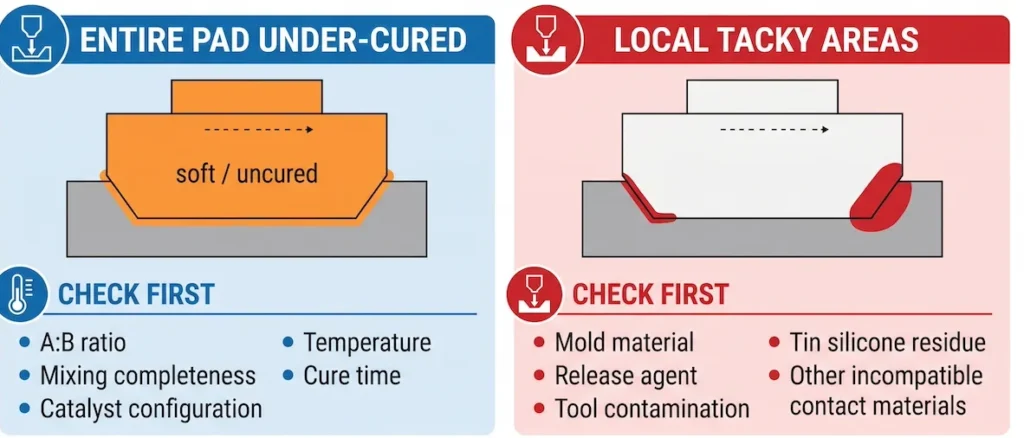 pad-silicone-cure-inhibition-troubleshooting