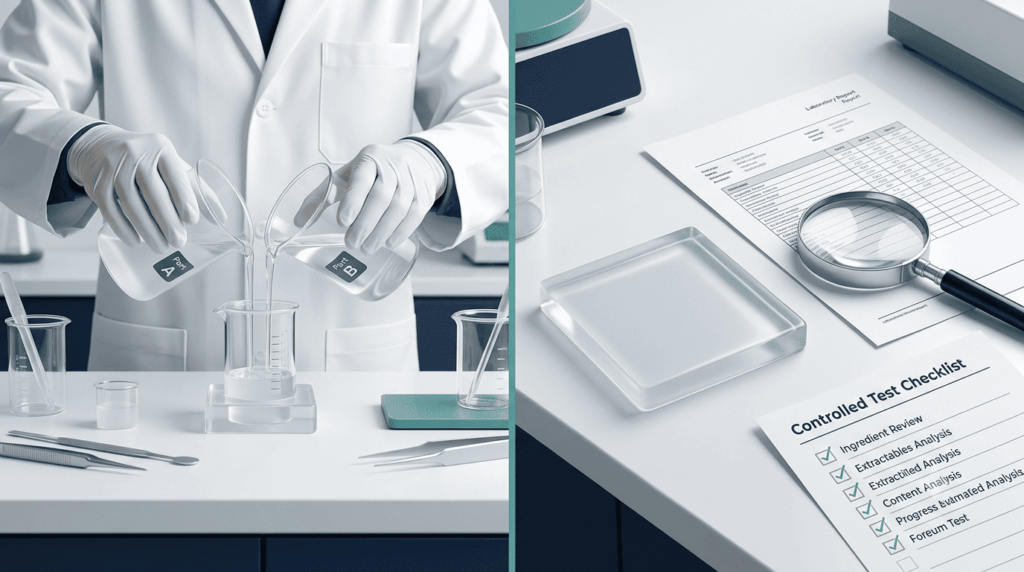 Platinum-cure silicone preparation compared with food-contact compliance evidence