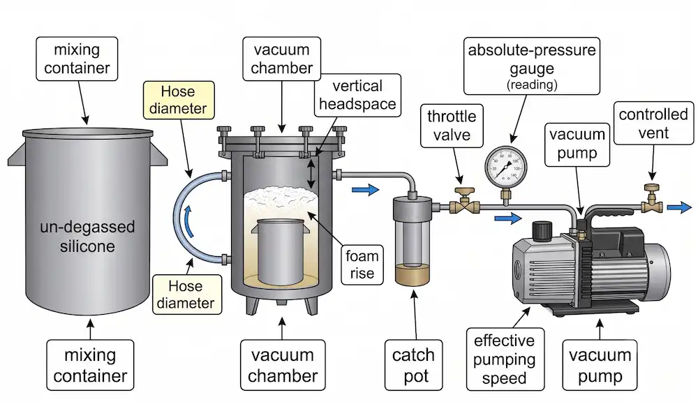 production-scale-silicone-degassing-equipment-setup