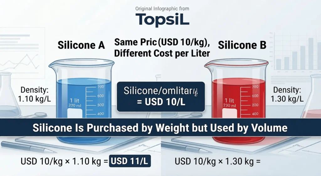 silicone-density-cost-per-liter-comparison