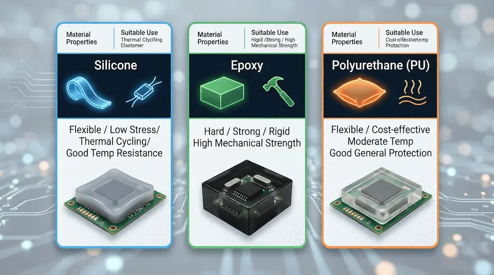 silicone-vs-epoxy-vs-polyurethane-potting