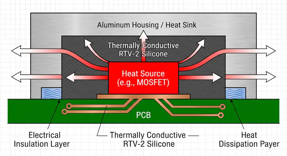 thermal-path-in-silicone-potted-electronics