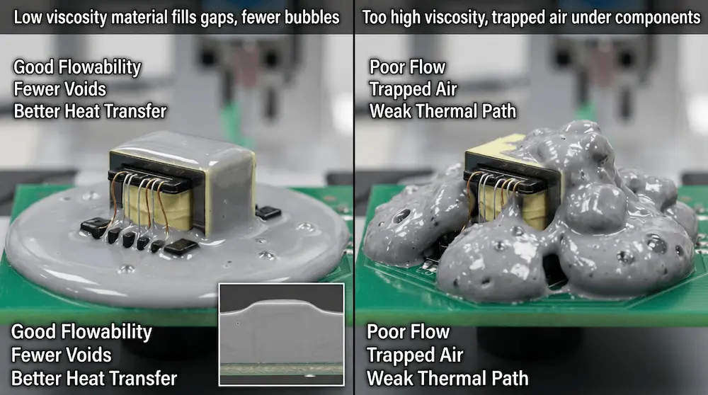 viscosity-and-bubble-control-in-silicone-potting