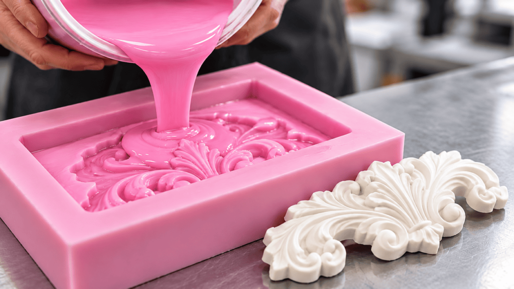 Silicone mold and detailed casting for industrial mold-making applications
