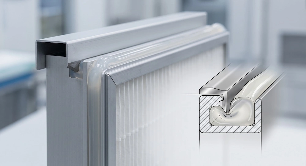 HEPA Filter Silicone Gel Sealing Channel