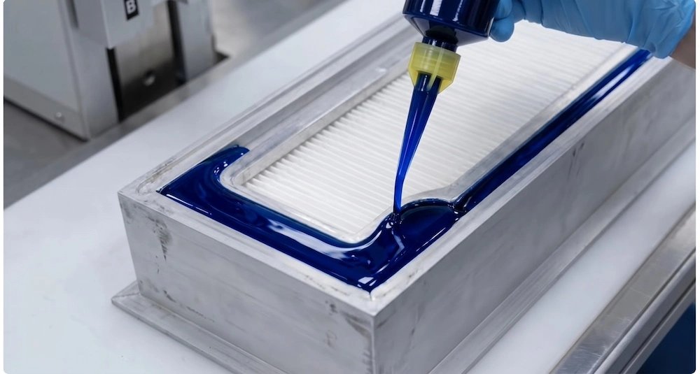 How to Mix and Dispense 1:1 Silicone Gel in HEPA Filter Production