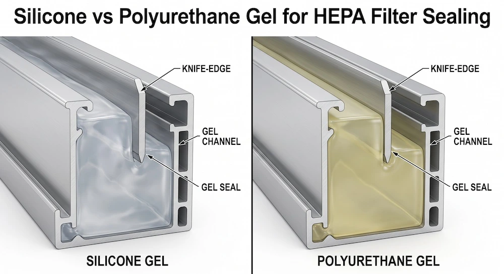 Silicone vs Polyurethane Gel for HEPA Filter Sealing