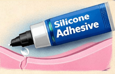 apply-glue-to-repair-silicone
