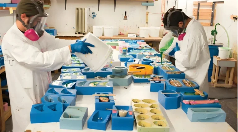 Silicone mold production process